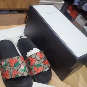 Gucci Strawberry Slides